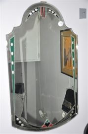 Wonderful Art Deco mirror 14.5”w x 18”h