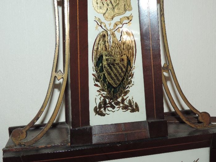 detail of eagle on banjo clock 