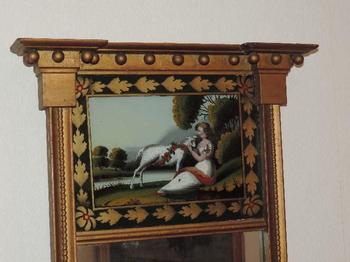 detail of "Girl with Lamb" mirror