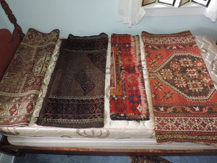 The scatter rugs are OLD - however...most show their age .... 