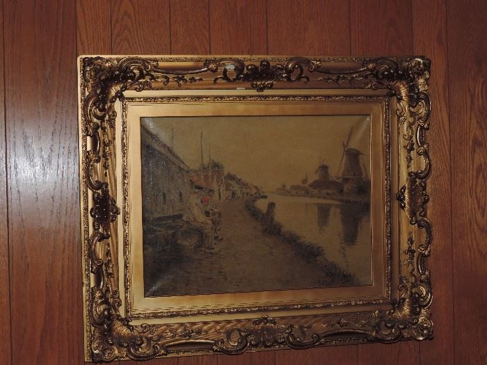L.E. Van Gorder - we have the ORIGINAL BILL OF SALE for this painting from the 1905 exhibition. This painting is in need of a cleaning.