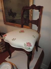 One of TWO side chairs 