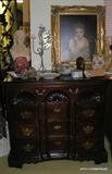 Mahogany Chippendale chest,artglass, art, hand painted porcelain