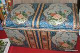 fabric covered pine chest