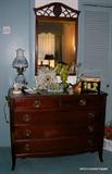 Mahogany duncan Phyfe dresser with mirror