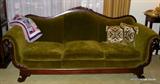 Gorgeous goose arm empire couch mahogany