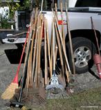 some of the garden tools in daylight