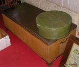 Another chest, has a pillow on top, but this would be great painted