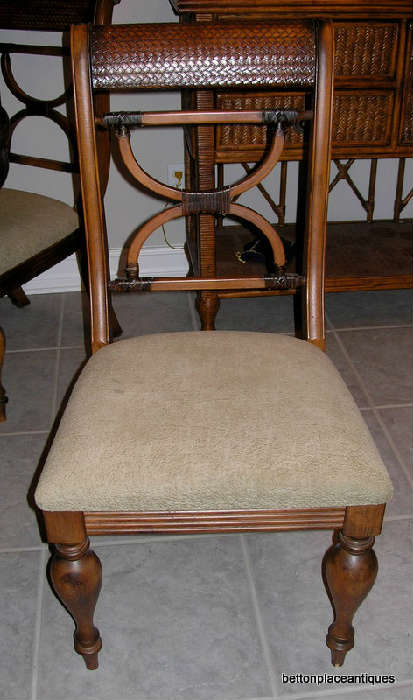 One of four dining chairs