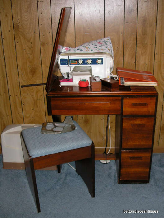 Elna Air Electric Sewing machine in gorgeous Cabinet with lots of accessories
