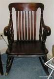 Antique mid 1800's Mahogany Rocker