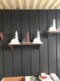 Ceramic lighthouses ready for painting