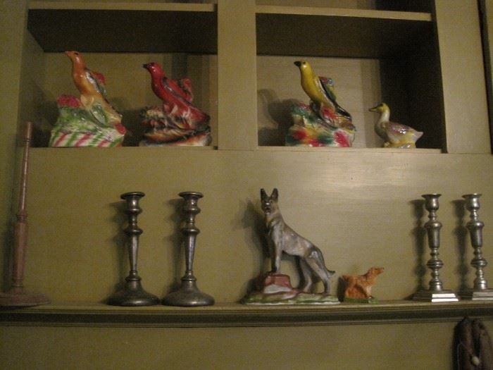 candlesticks & mantle items