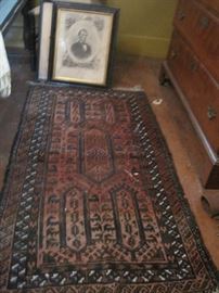 oriental rug & Lincoln  print