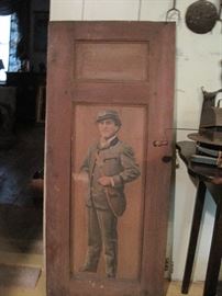 soldier painted wooden panel