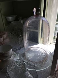 Large industrial glass cloche - excellent condition!