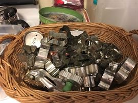 Vintage cookie cutters in all shapes.