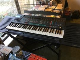 Yamaha 61-key piano keyboard.