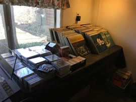 Record albums and cd's.