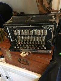 Antique accordion.