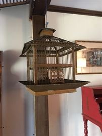 Square vintage birdcage.