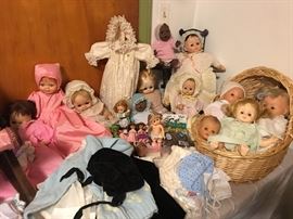 Vintage collectible dolls.