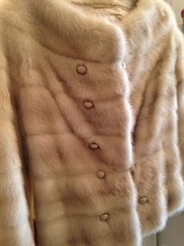 Button front mink jacket