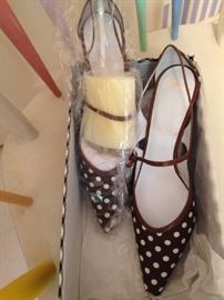 Never worn polka dot shoes