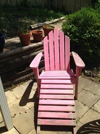Pink Adirondack chair