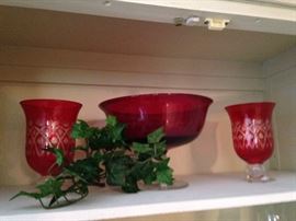 Red glassware