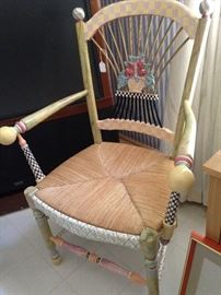 MacKenzie-Childs Dark Flower Basket Armchair (Neiman Marcus tag still on it))