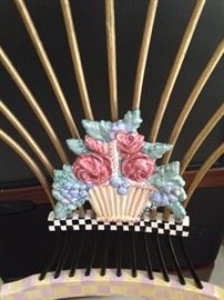 MacKenzie-Childs Dark Flower Basket Armchair