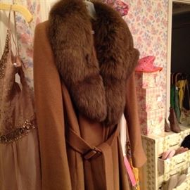 Fox collared coat