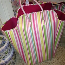 One of two extra large shopping/beach bags