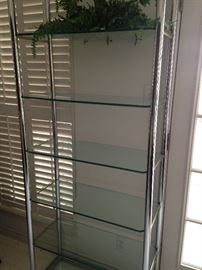 Silver and glass etagere