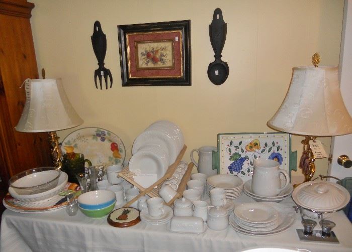 White set of china by Gibson
