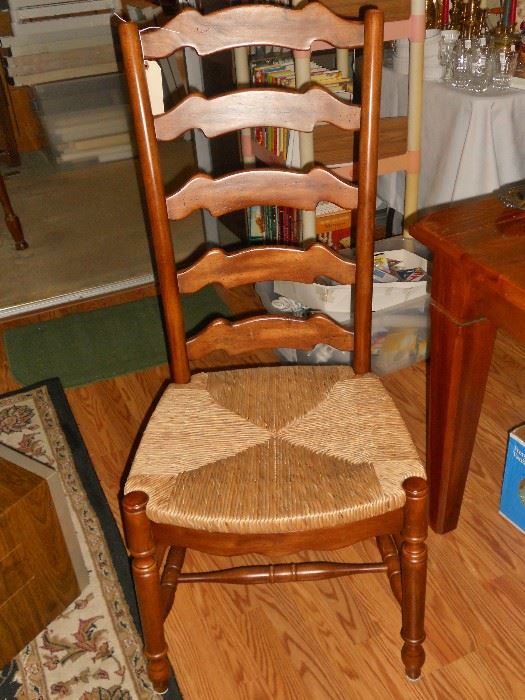 One of 4 ladder back chairs