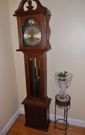 One of two grandfather clocks
