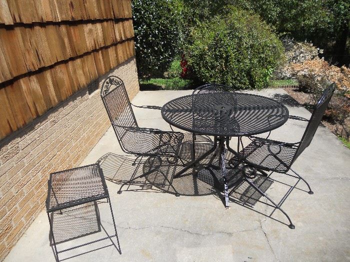 One of 2 patio sets