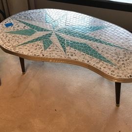 Mid Century Mosaic Starburst Coffee / Cocktail Table