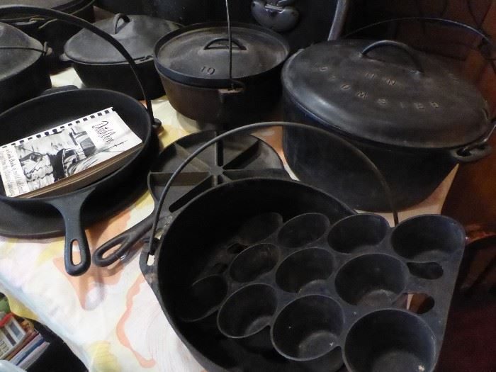Antique Dutch Ovens and cast iron cooking items