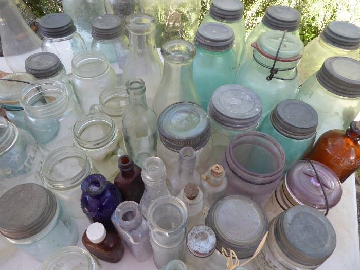Lots of antique jars and bottles  (most have sold)