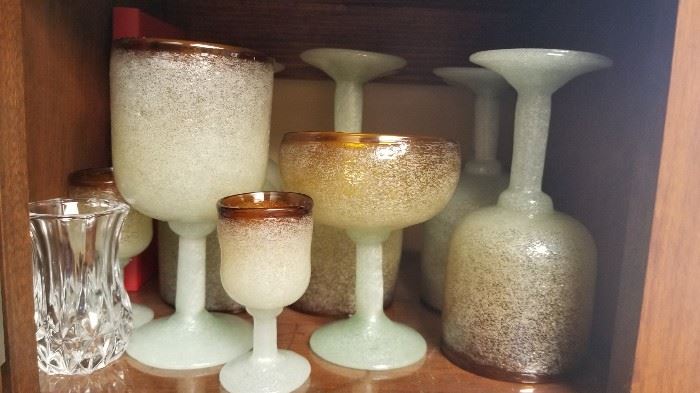Vintage Mexican hand blown glass