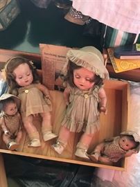 Very Vintage Madame Alexander Quintuplet dolls