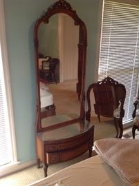 Antique Mirror with Drawers $ 240.00