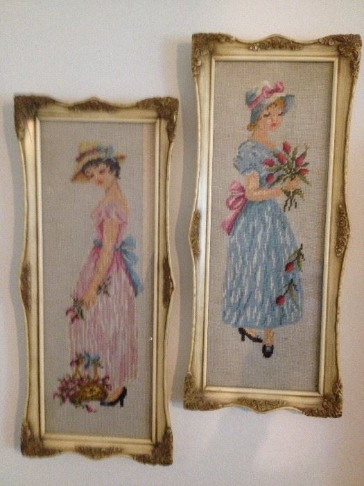 VINTAGE NEEDLE POINT PICTURES