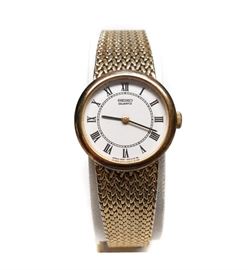 LOVELY SEIKO LADIES WATCH WITH GOLD PLATE BAND