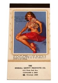 EARL MORAN PIN-UP GIRL CALENDAR 1953 JULY
