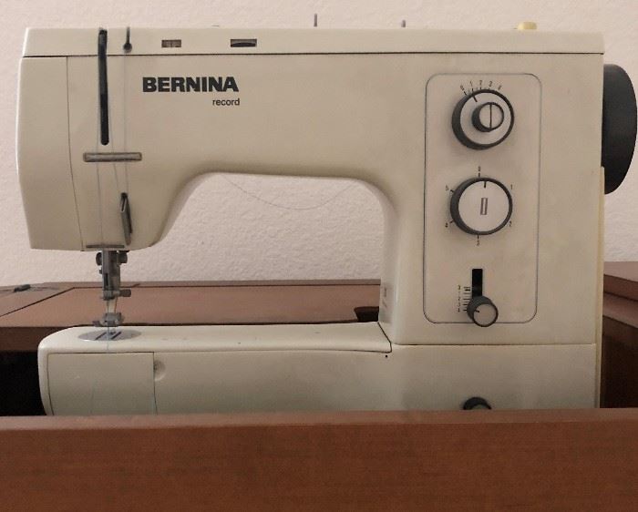 Vintage Sewing Cabinet w Bernina Sewing Machine 