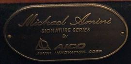 Michael Amini Signature Series King Bedroom Suite: Exquisite Wood and Padded Bed Frame, 2 Nightstands w Granite Tops, Dresser with Granite Top and Entertainment Unit/Drop Front Desk
Decorative Mirror Pair Table Lamps
Bedding